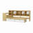 Wooden L-Shape Daybed With Seven Storage Cabinets And Two Storage Drawers, Multi-Functional Bed With Study Desk And Built-In Bookshelf-469274841