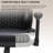 Black Drafting Chair - Ergonomic Tall Office Chair With Soft Adjustable Armrests, Foot Ring & PU Leather (For Standing/Counter Height Desks)