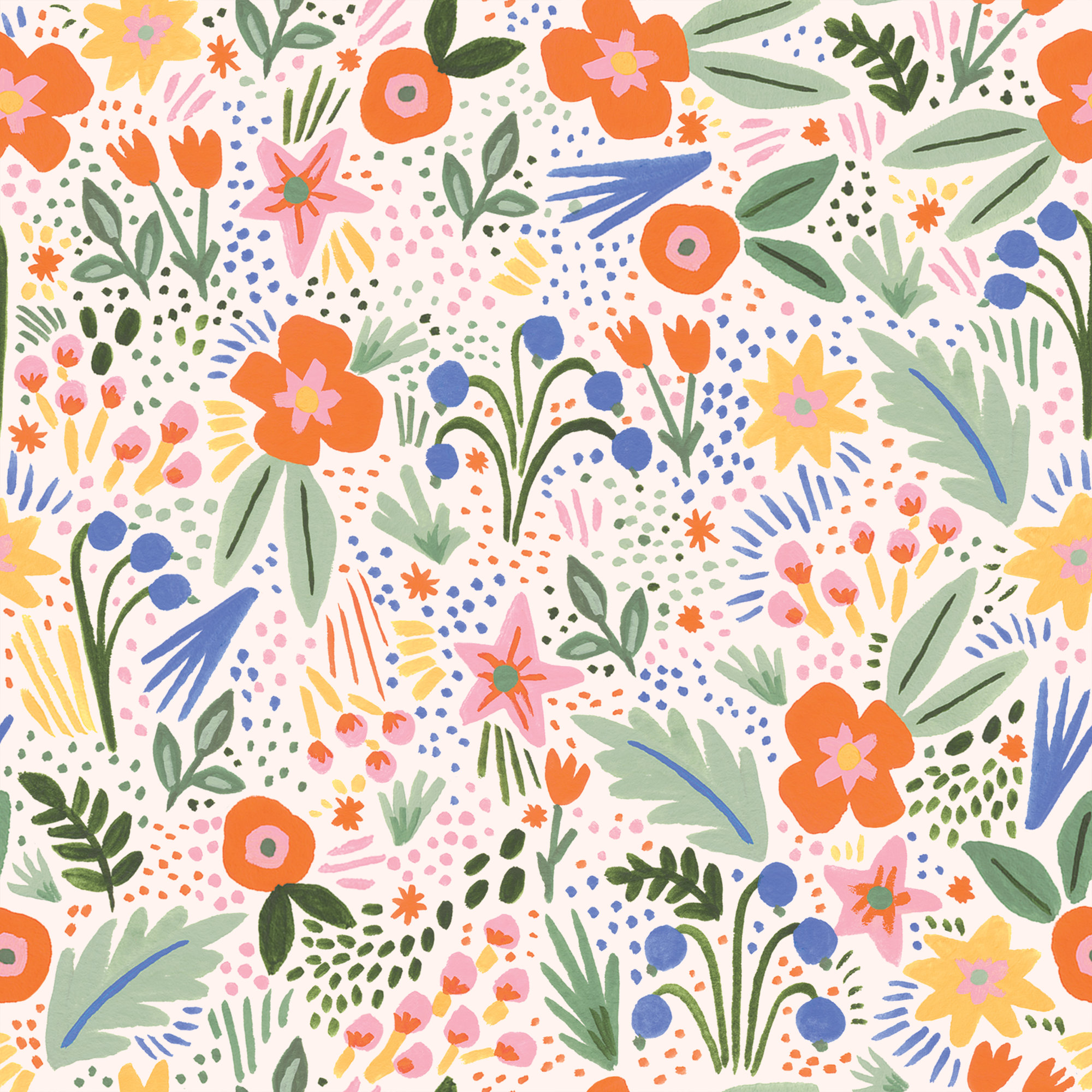Rifle Paper Co. x Cloth & Company Billie Ottoman, Mérida Linen Blend
