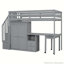 Bureau et garde-robe - Lit mezzanine multifonctionnel peu encombrant-108933547-108933548