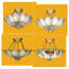 Plafonnier encastré 4 lumières rétro en verre Lotus