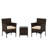 3 PCS PE Wicker Patio Set, Outdoor Rattan Bistro Set with Cushions & Tempered Glass Table, Compact Patio Table Chair Set Conversation Furniture Set for Porch Balcony Garden Backyard-951184165