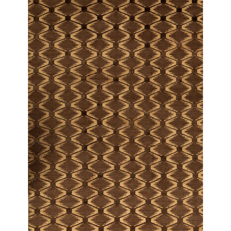 Geometric Area Rug in Brown