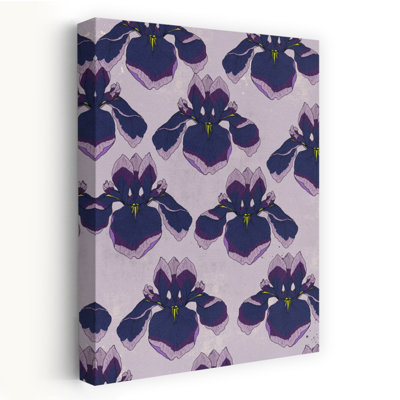 Elegant Iris Pattern by Nicholas - Wrapped Canvas Print
