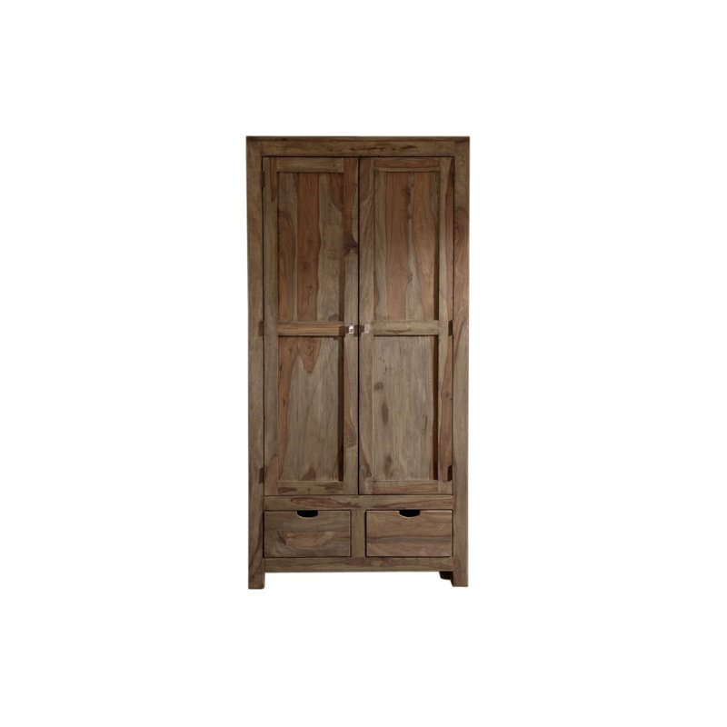 Nature 2 Door Solid Wood Wardrobe