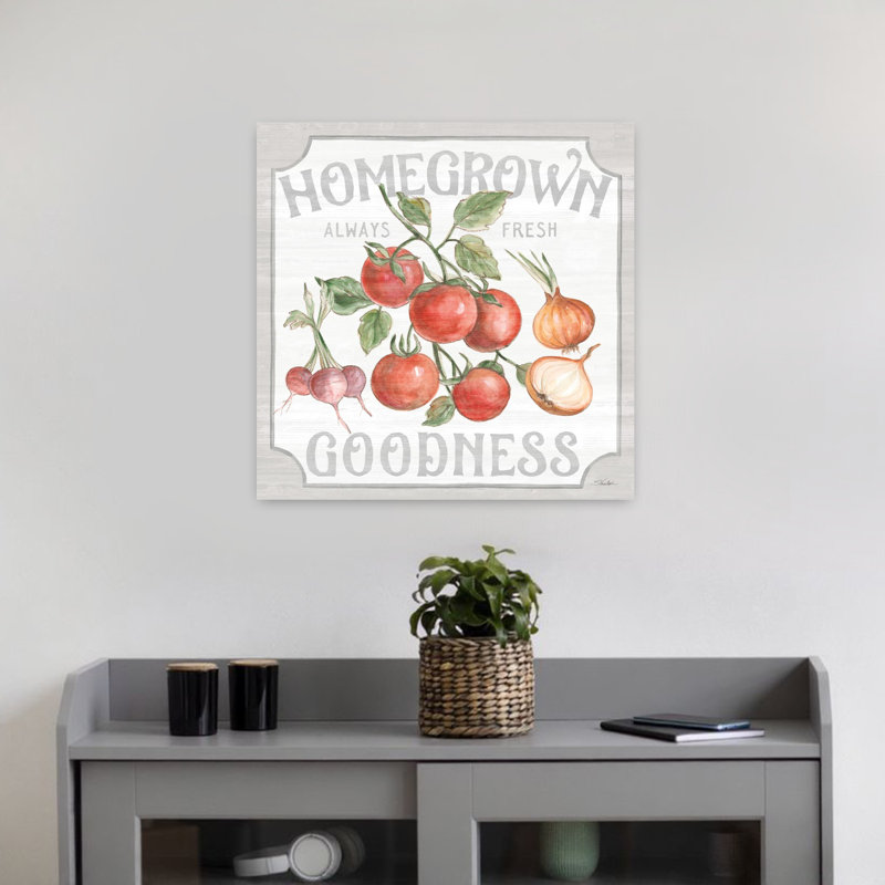 «Farm Fresh IV», paysage abstrait, art mural, H 18 po x l 18 po