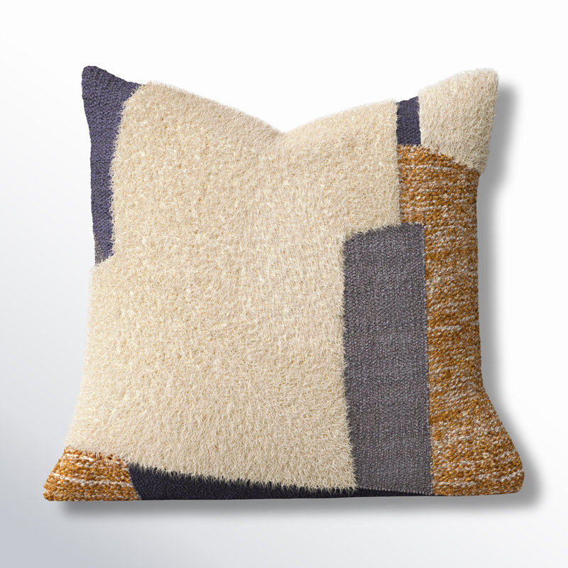 Iban Embroidered Cotton Throw Pillow, Down