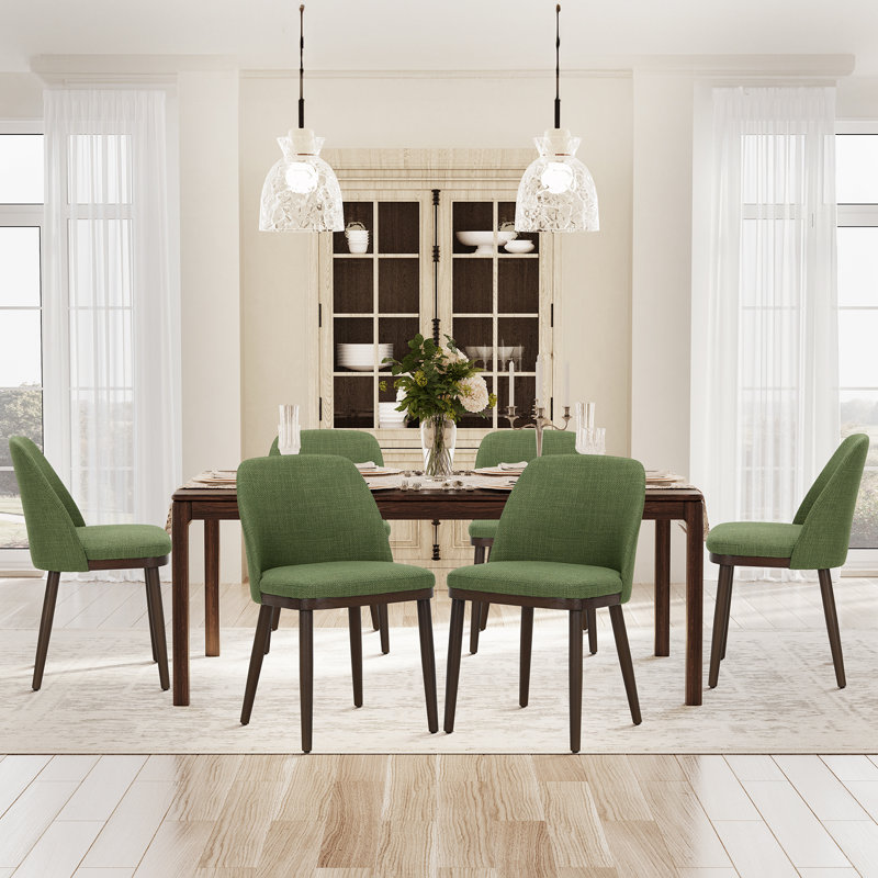 Dayren 47.2cm H Fabric Upholstered Side Chair, Green