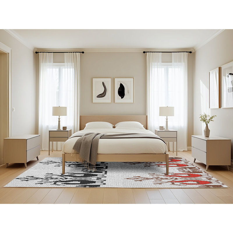 Tapis noir Southwestern, Rectangle 5 pi x 8 pi