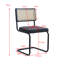 Chairs - Scandinavian Velvet Dining Chair - Rattan Back Chair - Metal Legs-301496127-301496128