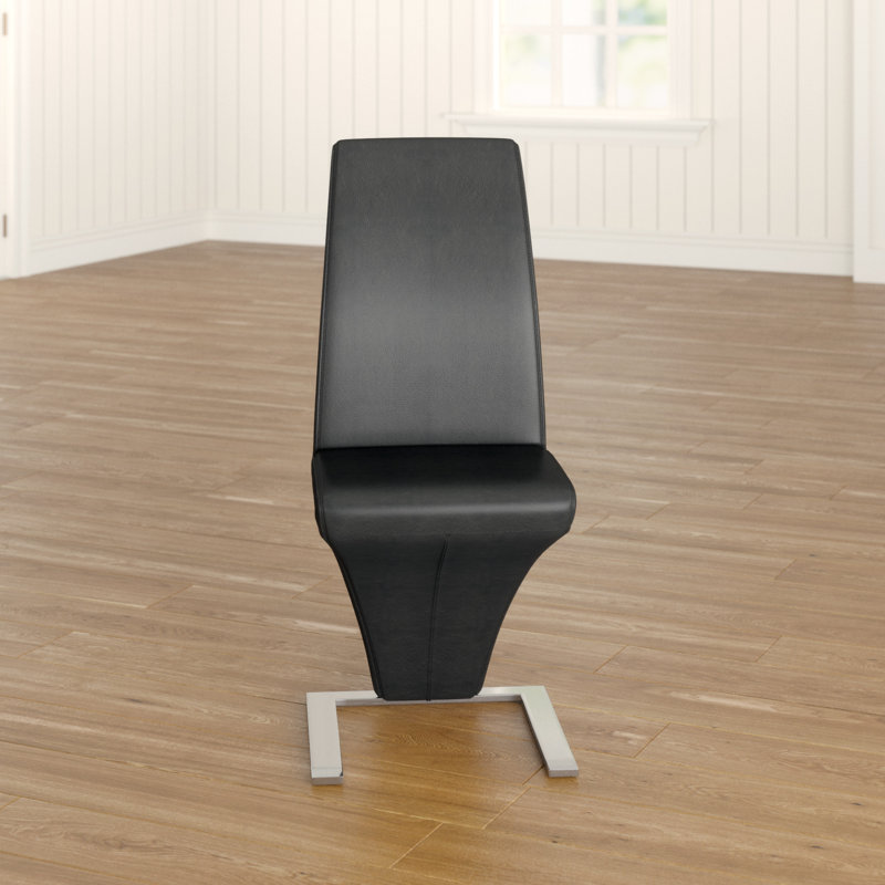48cm H Upholstered Side Chair, Black