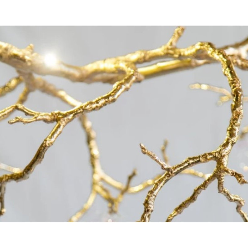 Lustre d'arbre Branches IQ2247, 55 po de longueur x 21 po de hauteur, Clair, Gold