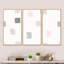«Grey and Pink Pastel Geometrics», ensemble de 3 reproductions sur toile flottantes-587591878-587591879
