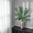 34" Glitter Mica Triple Palm Leaf Spray