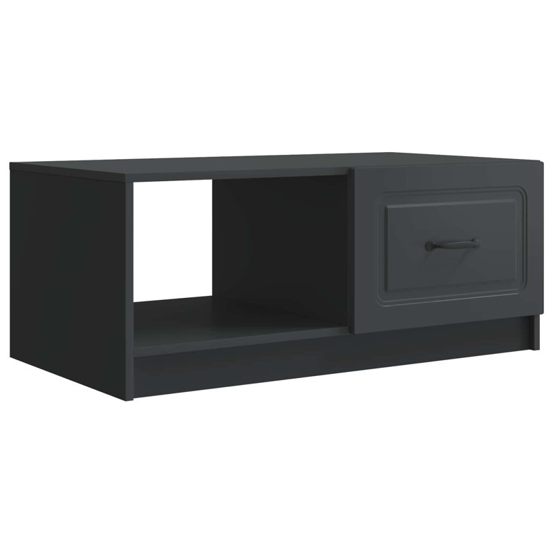 Coffee Table with Storage, 37cm H x 90cm L x 50cm W, Black
