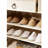 Cream Style Solid Wood Shoe Cabinet 11 Pair Shoe Storage