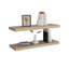 Tablettes flottantes de 2 de 31,5 po de large à fixation murale beige pour le bureau et la salle de bain