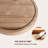 Round Decorative Tray Wood Counter Organizer Farmhouse Kitchen Decor 10" - Brown