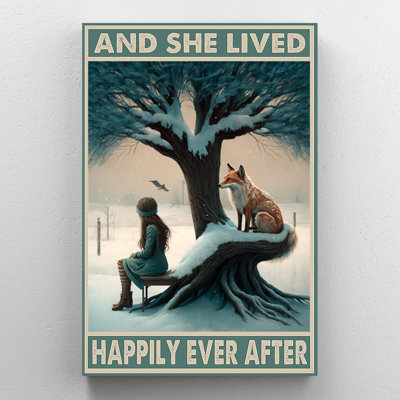 «Fox And She Lived Happily Ever After», impression sur toile
