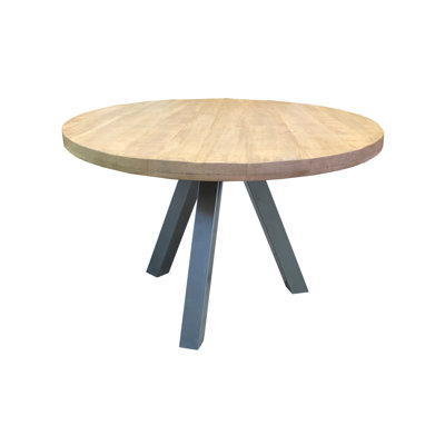 Piatto Mango Round Wood Top Dining Table
