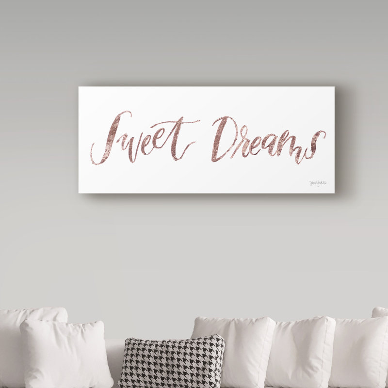 «Sweet Baby Girl II», art textuel sur toile tendue, H 10 po x l 24 po