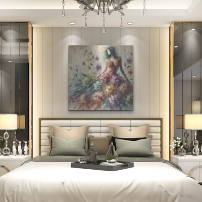 «Abstract Flower Dress» par Rey Klimt, art mural en métal