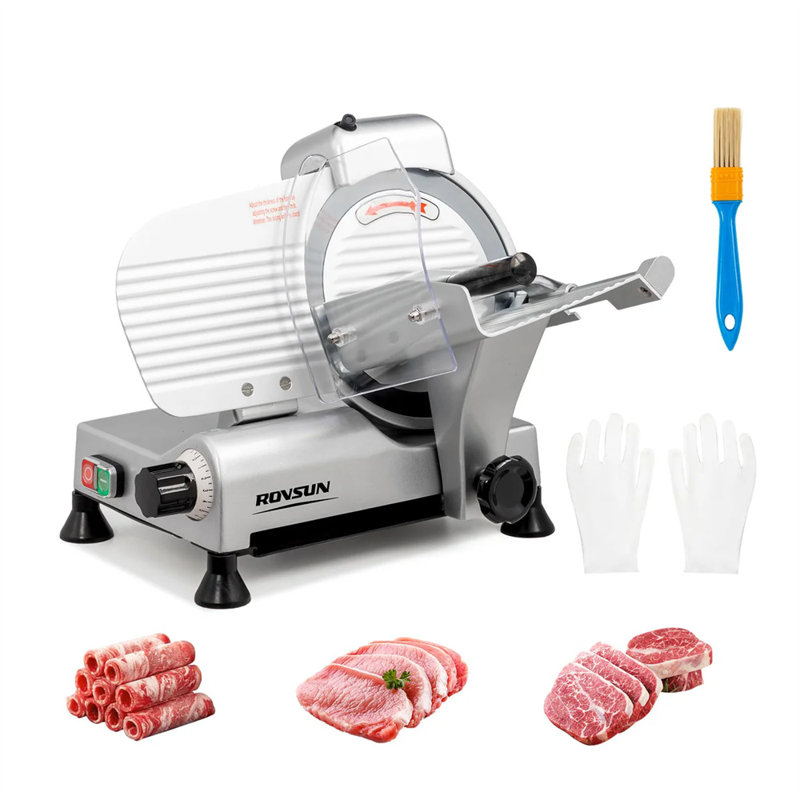 210W 110V Manual Commercial Meat Slicer Machine, 13.8" H x 15.7" W x 30.86" D