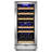 15" Wine Premium Refrigerator 30 Bottle Dual Zone Wine Cooler with Two Handle and Reversible Hinge