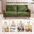 Modern Farmhouse Velvet Upholstery Loveseat With Frame Compact 2-Seater Couch For Small Space-1198556877-1202126071