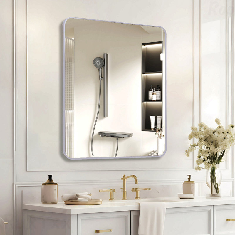 Miroir d'appoint 36 x 36 po, Argent argent, 36 po x 36 po