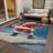 Machine Washable Indoor/Outdoor Santa Claus Xhevrie Blue Rug-762741056