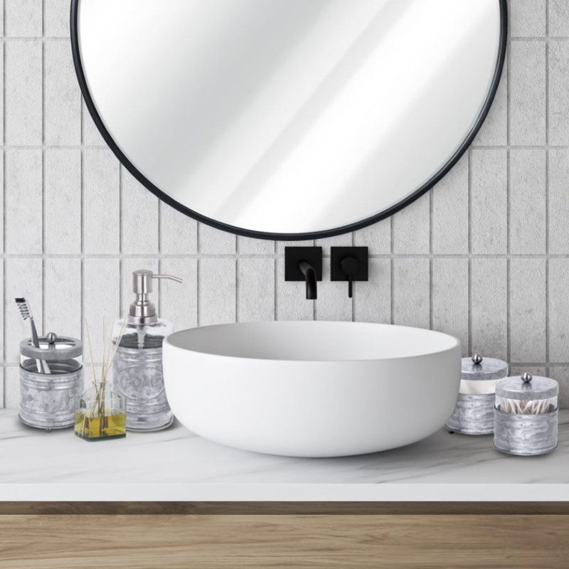 Athiste Bathroom Accessory Set, Galvanized
