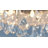 19.5" Crystal Ceiling Light, 3-Light Chandelier with White Fabric