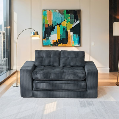 Loveseat Sofa Bed With Memory Foam & Steel Frame - No Assembly
