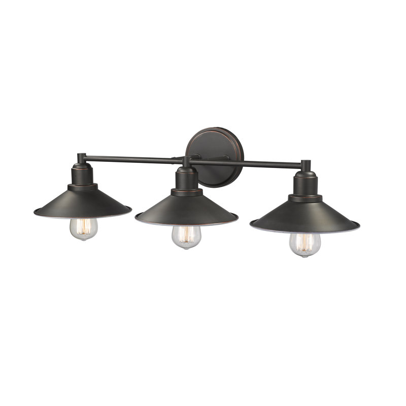 Éclairage pour salle de bain 3 lumières Alyias, Bronze vieilli