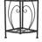 Acushnet Metal Indoor Outdoor Arched Tall Folding Corner 4 Shelf Scroll Black Bakers Rack