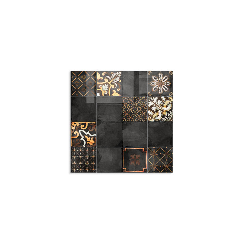 Élégante peinture décorative en verre trempé 23,6 po x 23,6 po | 100% verre trempé, épaisseur: 0,16 pouce | Parfait pour la décoration intérieure, le salon et le bureau | Pièce d'art moderne, durable et élégante