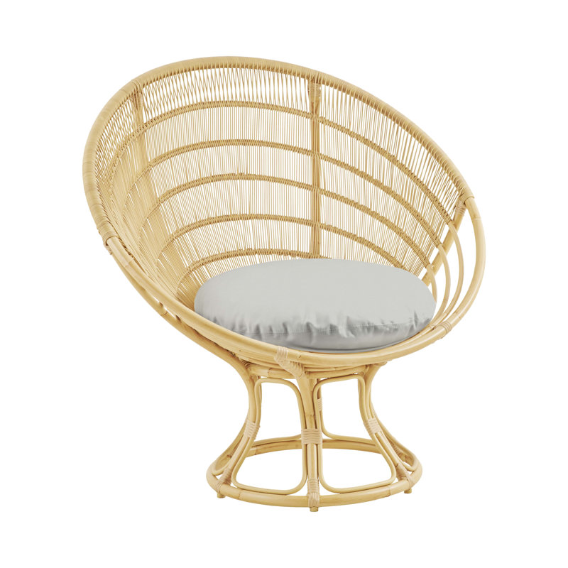 Chaise longue d'extérieur Franco Albini Luna, Toile de voile goéland à motif géométrique Sun, Naturel