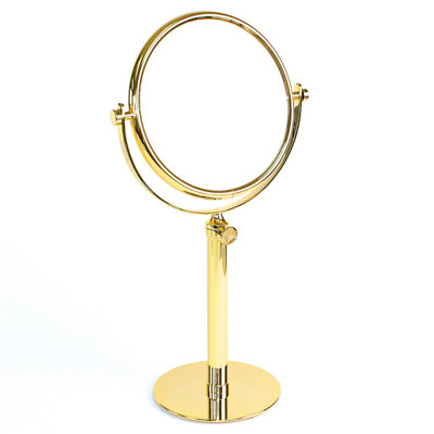 Grand miroir grossissant à double piédestal