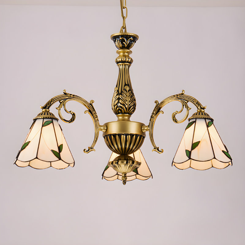 Luminaire suspendu en verre coloré