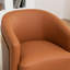 Fauteuil demi-tonneau pivotant en similicuir Delwood-1251969347