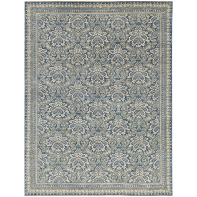 Wool Damask Area Rug