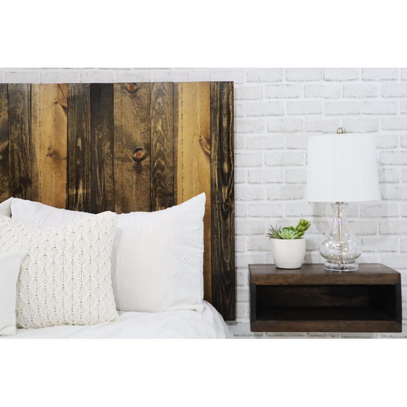 Davel Solid Wood Headboard, King, Dark Brown