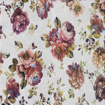Tapis rouge à motif floral Mea