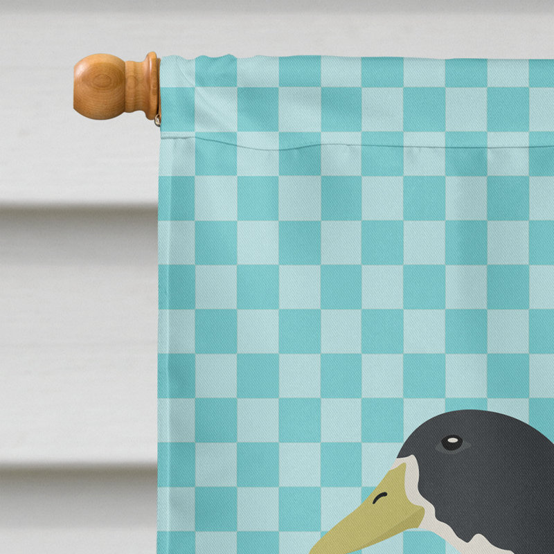 Mélange de polyester à 2 côtés 40 x 28 po suédois duck drapeau maison, Bleu