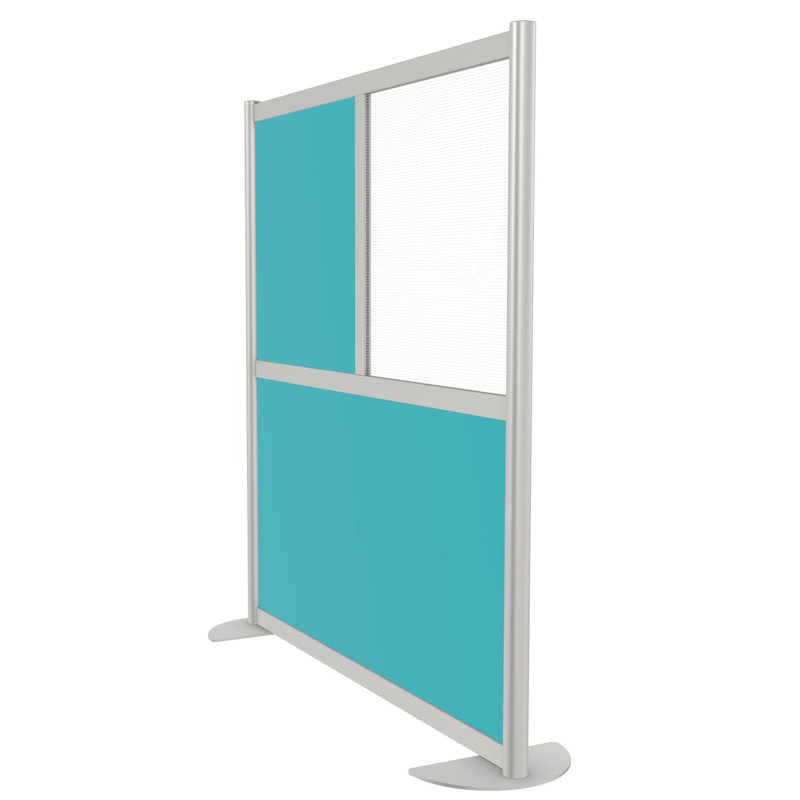 Orrie Modern 3 Panel Room Divider, Standard, Teal