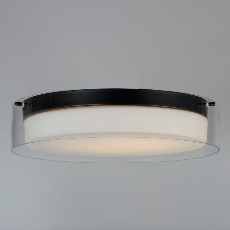 Ashwani Glass LED Flush Mount, Black