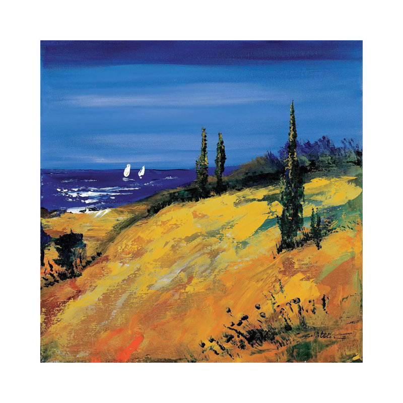 The Sea And Dunes by Katharina Schöttler - Wrapped Canvas Painting, 45.72 cm H x 45.72 cm W x 3.175 cm D