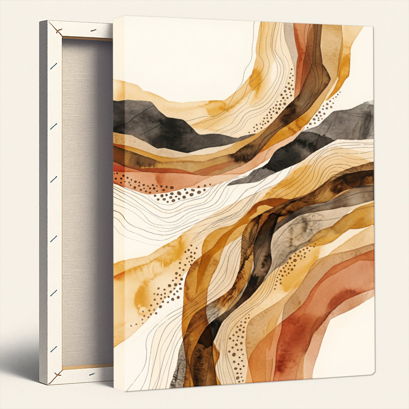 «Earth Tones», ensemble de 1 reproduction d'art sur toile, Toile tendue, 48"H x 36"W