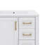 Ensemble de meuble-lavabo sur pied classique 30 po avec trois tiroirs, portes à fermeture douce et longues poignées en métal doré-619605011